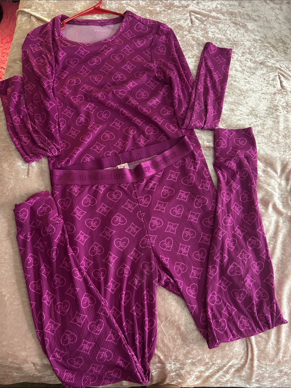 Juicy Couture Purple Printed Lounge Pajama Set